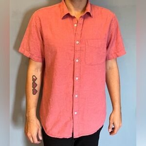 Old Navy Red Casual Button Down Shirt